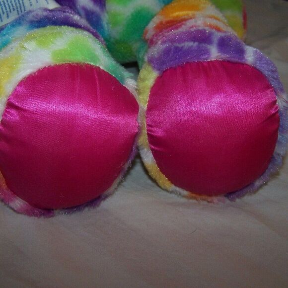 Build a Bear Workshop Rainbow Spots Leopard 16" Glitter Nose Silky Paws Ears BAB - Picture 7 of 11